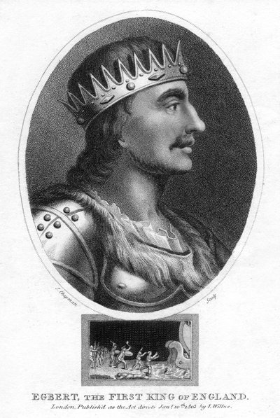 Kong Egbert af Wessex, første konge af hele England, 1803. af J. Chapman