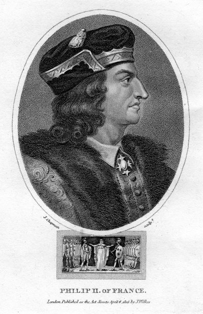 Filip II, konge af Frankrig, 1805. af J. Chapman
