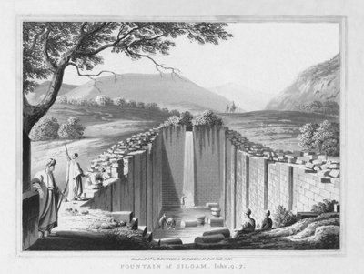 Siloams fontæne. John. 9.7., 1830 af J. Clarke