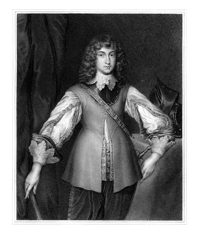 Prins Rupert, royalistisk kavalerikommandant for den engelske borgerkrig, 1800-tallet. af J. Cochran
