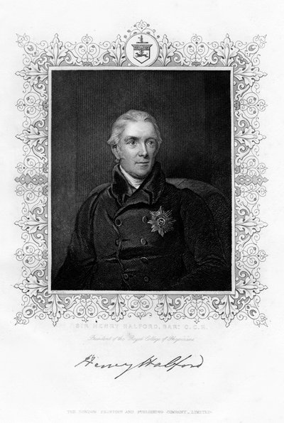 Sir Henry Halford, britisk læge, 1800-tallet. af J. Cochran