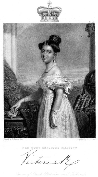 Victoria, dronning af Storbritannien og Irland, c1838 af J. Cochran