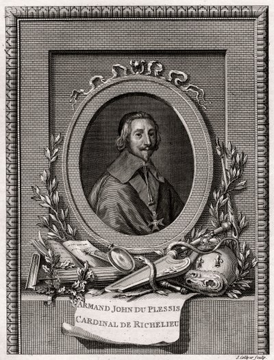 Armand Jean Du Plessis, kardinal og hertug af Richelieu, 1775 af J. Collyer