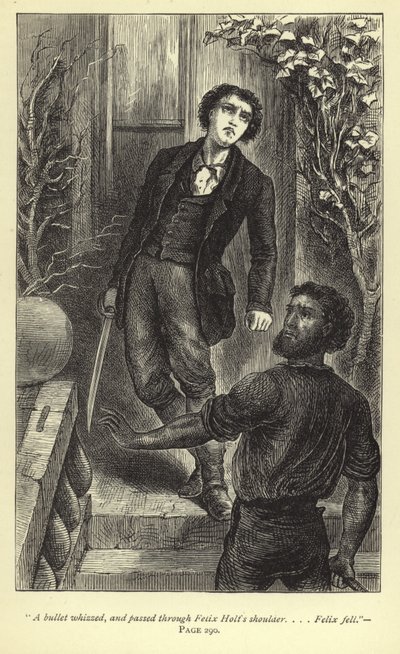En kugle susede, og passerede gennem Felix Holts skulder...Felix faldt af J. Cooper