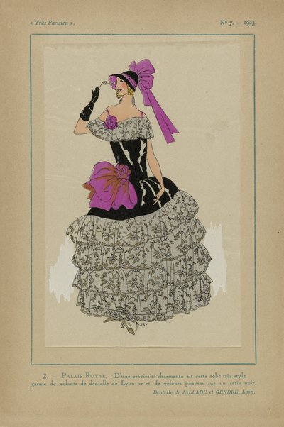 Meget parisisk, 1923, nr. 7: 2 - ROYAL PALACE. - Charmerende dyrebar... af J. Dory