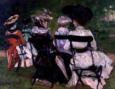 In the Park, ca. 1900 (olie om bord) af J. Edward Homerville Hague