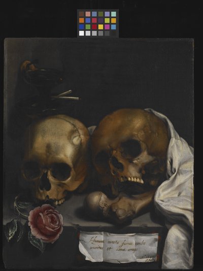 Vanitas-stilleben af J Falk