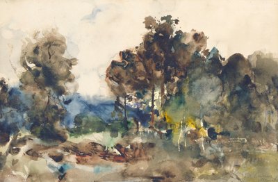 Landskabsskitse af J. Frank Currier
