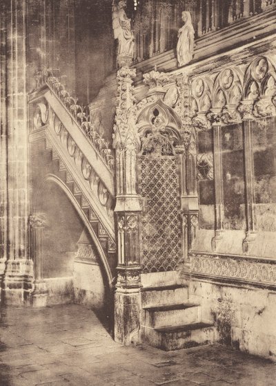 Prædikestolstrappe, Barcelonas katedral (s/h-foto) af J. Furnells