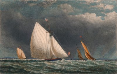 The Sailing Match, Yachter, der runder flagbøjen