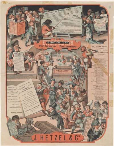 Fondsliste over J. Hetzel & Cie i Paris Etrennes 1878 (titel på objekt) af J. Géoffroy Dickinson