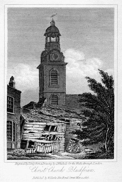 Christ Church, Blackfriars, Southwark, London, 1817. af J. Greig