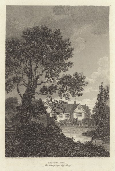 Robert Bloomfield, digter: Troston Hall, sæde for Capel Lofft Esquire (gravering) af J. Greig