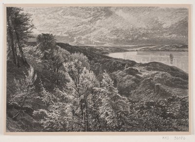 Udsigt fra Munkebjerg over Vejle fjord af J. Hildebrand