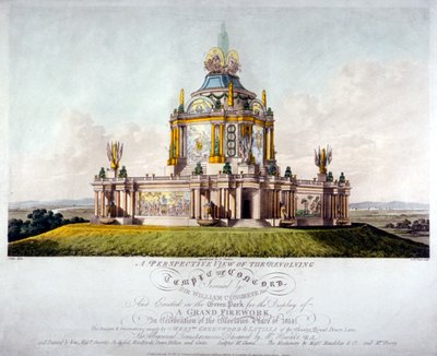 Temple of Concord, Green Park, Westminster, London, 1814 af J Jeakes