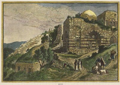 Safed. Fra: Malerisk Palæstina, Sinai og Egypten af J. Johnstone