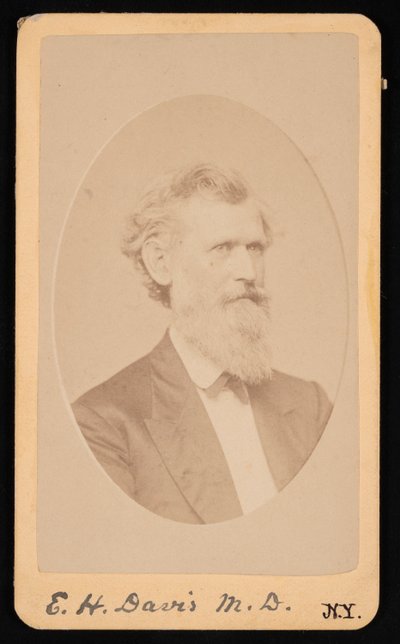 Portræt af Edwin Hamilton Davis 1811-1888, før 1888. af J Kraft