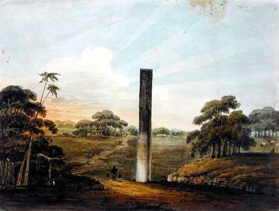 Præ-Asokan-søjlen i Araraj, North Bihar af J. Lt HM 24th Regt Harris