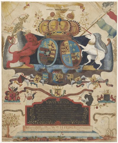 Allegori over ophøjelsen af ​​William IV, 1747 af J. Luiscius