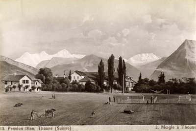 Pension Liten, Thun, Schweiz, 1885. af J Moegle