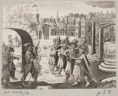 Illustration til Adam Olearius, "Persisk Rosenthal af en genial digter Schich Saadi […]", Slesvig 1660 af J. Muller
