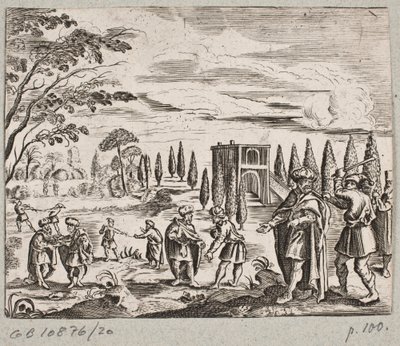 Illustration til Adam Olearius, "Persisk Rosenthal af en genial digter Schich Saadi […]", Slesvig 1660 af J. Muller