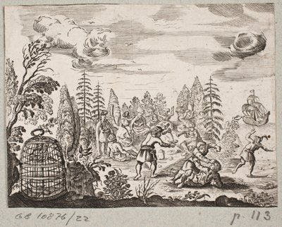 Illustration til Adam Olearius, "Persisk Rosenthal af en genial digter Schich Saadi […]", Slesvig 1660 af J. Muller