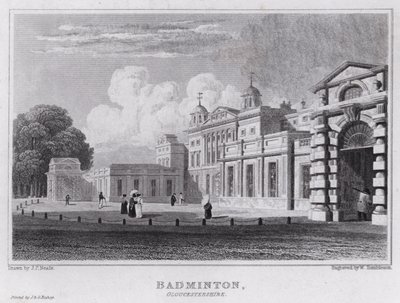 Badminton, Gloucestershire (gravering) af John Preston Neale