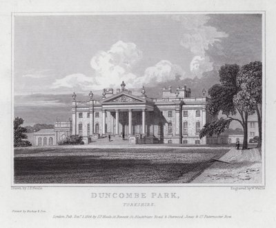 Duncombe Park, Yorkshire (gravering) af John Preston Neale
