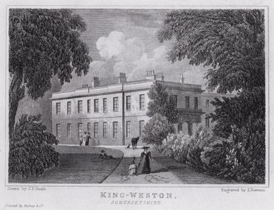 King-Weston, Somersetshire (gravering) af John Preston Neale