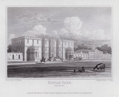 Kippax Park, Yorkshire (gravering) af John Preston Neale