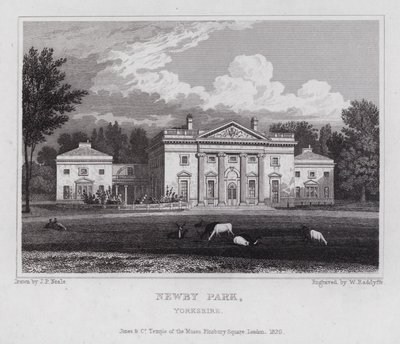 Newby Park, Yorkshire (gravering) af John Preston Neale