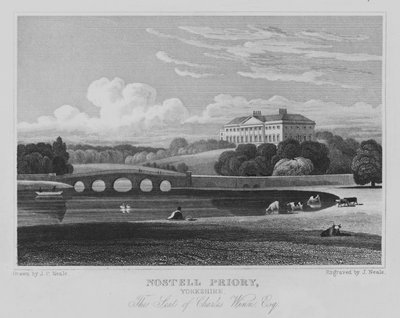 Nostell Priory, Yorkshire, The Seat of Charles Winn, Esquire (gravering) af John Preston Neale