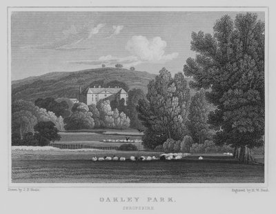 Oakley Park, Shropshire (gravering) af John Preston Neale