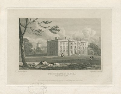 Swynnerton Hall: gravering, nd [c 1821] (tryk) af John Preston Neale