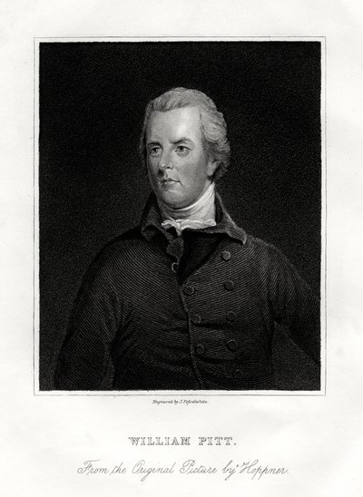 William Pitt den yngre, britisk statsmand, 1800-tallet af J. Posselwhite
