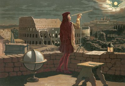 Copernicus observerer i Rom en måneformørkelse af J. Presno