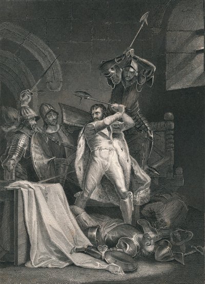 Richard II.s død, 1400, midten af det 19. århundrede. af J. Rogers