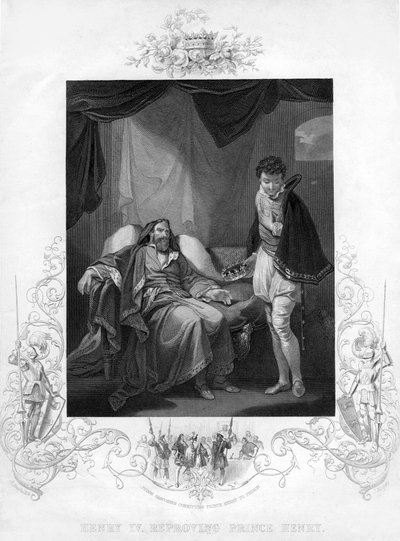 Henrik IV irettesætter prins Henrik, 1800-tallet. af J. Rogers