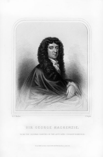 Sir George Mackenzie af Rosehaugh, skotsk advokat og juridisk forfatter, 1870 af J. Rogers