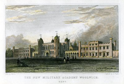 The New Military Academy Woolwich, Kent, c1829 af J. Rogers