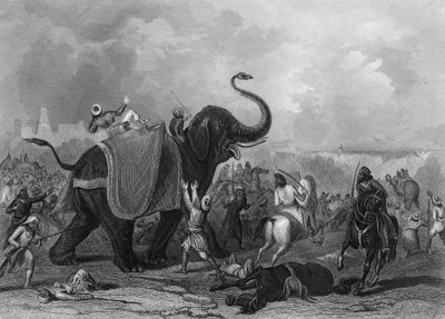 Belejringen af Mooltan Multan, Indien, 1849 c1857. af J. Rogers