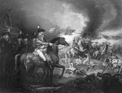 Angrebet på den franske lejr på bakkerne i Famars nær Valenciennes, 23. maj 1793 c1857. af J. Rogers