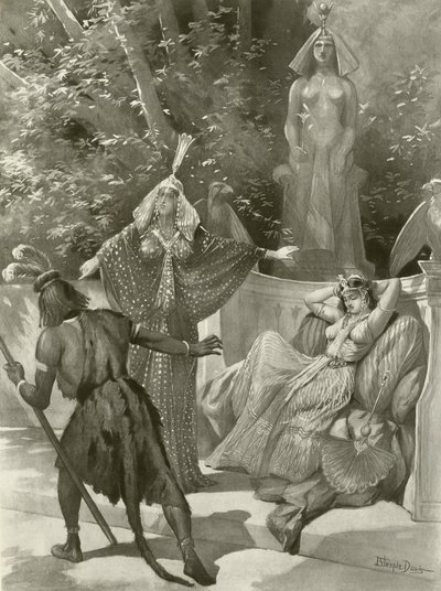 Tryllefløjten, akt II scene vii (gravure) af J. Steeple Davis