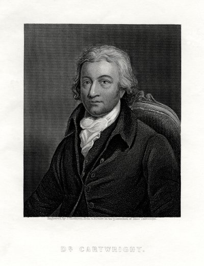 Edmund Cartwright, 1743-1823, britisk præst og opfinder af kraftvæven, af J. Thomson
