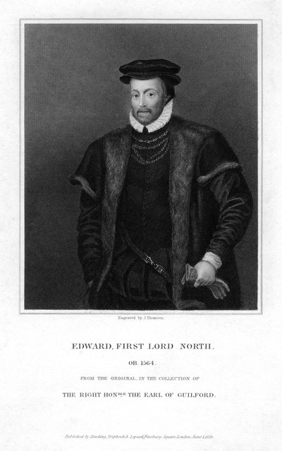 Edward North c1496-1564, 1st Lord North, 1825. af J. Thomson