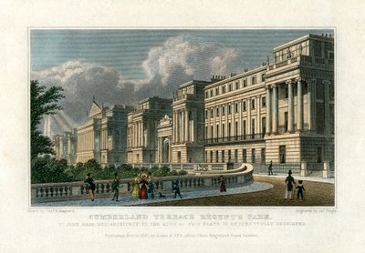 Cumberland Terrace, Regents Park, London, 1827 af J. Tingle