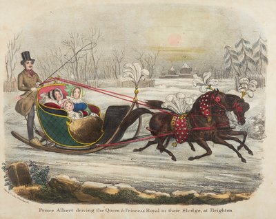 Prins Albert kører dronning Victoria i deres slæde af J. W. G.