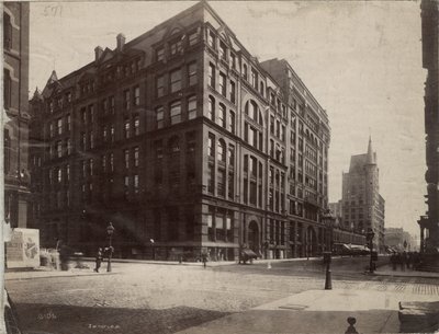 Det sydøstlige hjørne af Dearborn og Monroe Streets, Chicago, 1890 af J. W. Taylor