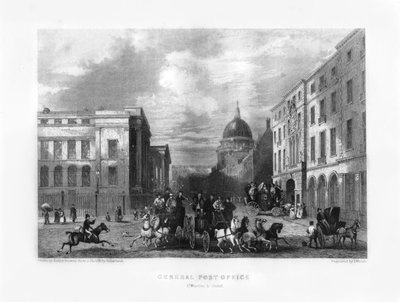 General Post Office, London, 1800-tallet. af J. Woods
